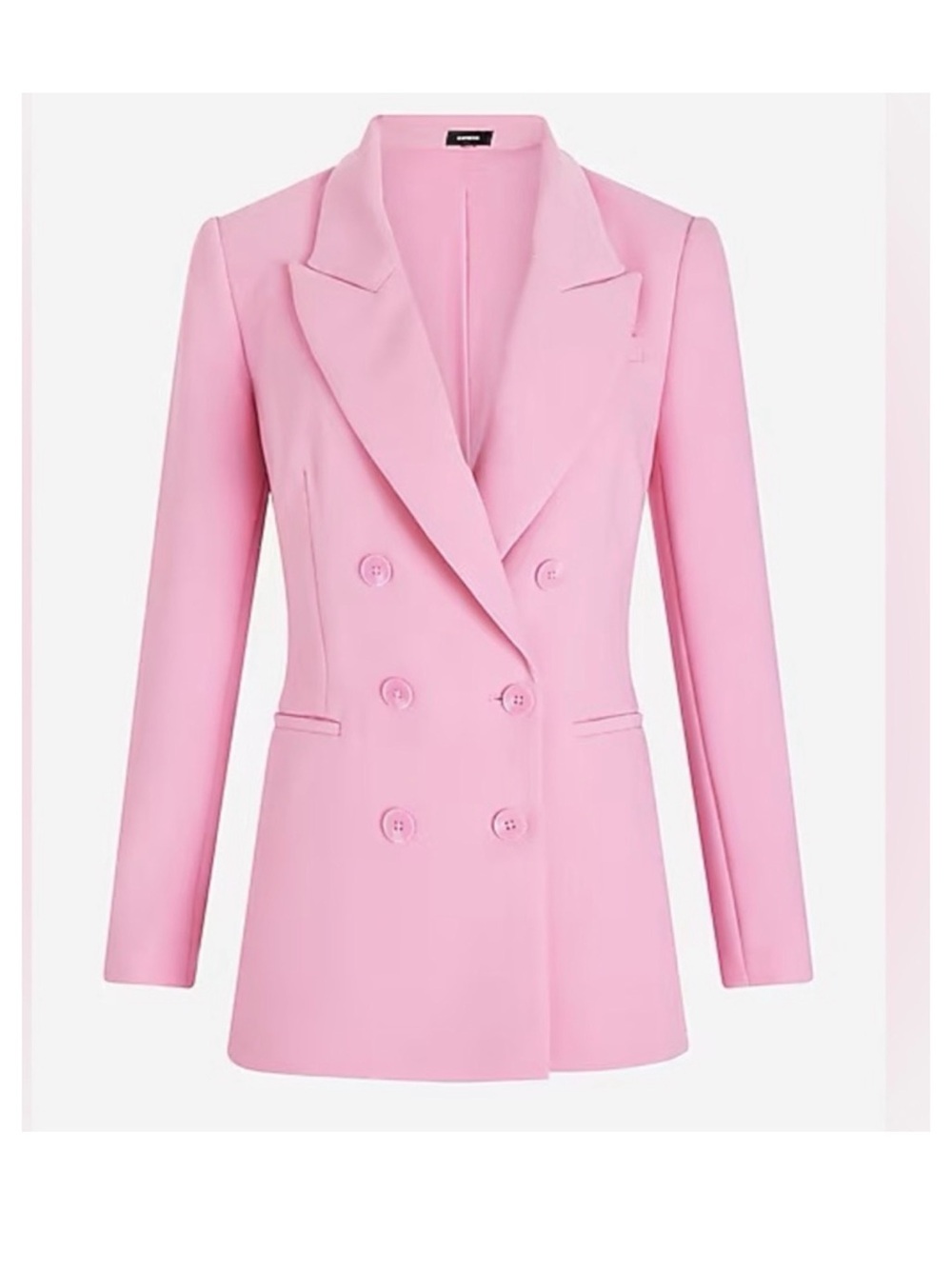 Express Tailored Pink Double-Breasted Blazer Jacket